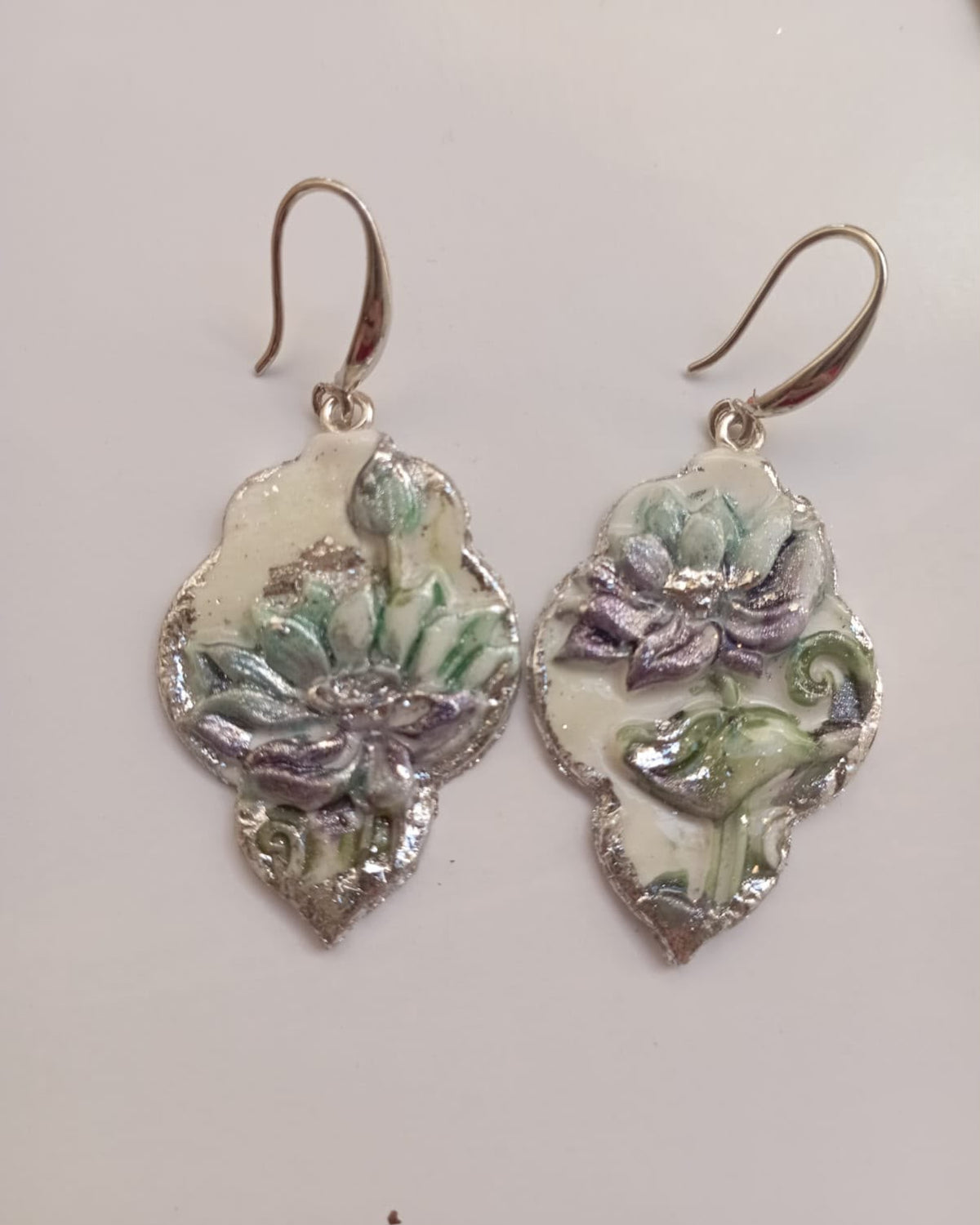 Collana boho donna, IVORY & LILAC Collezione Fior di Loto, gioielli made in Italy